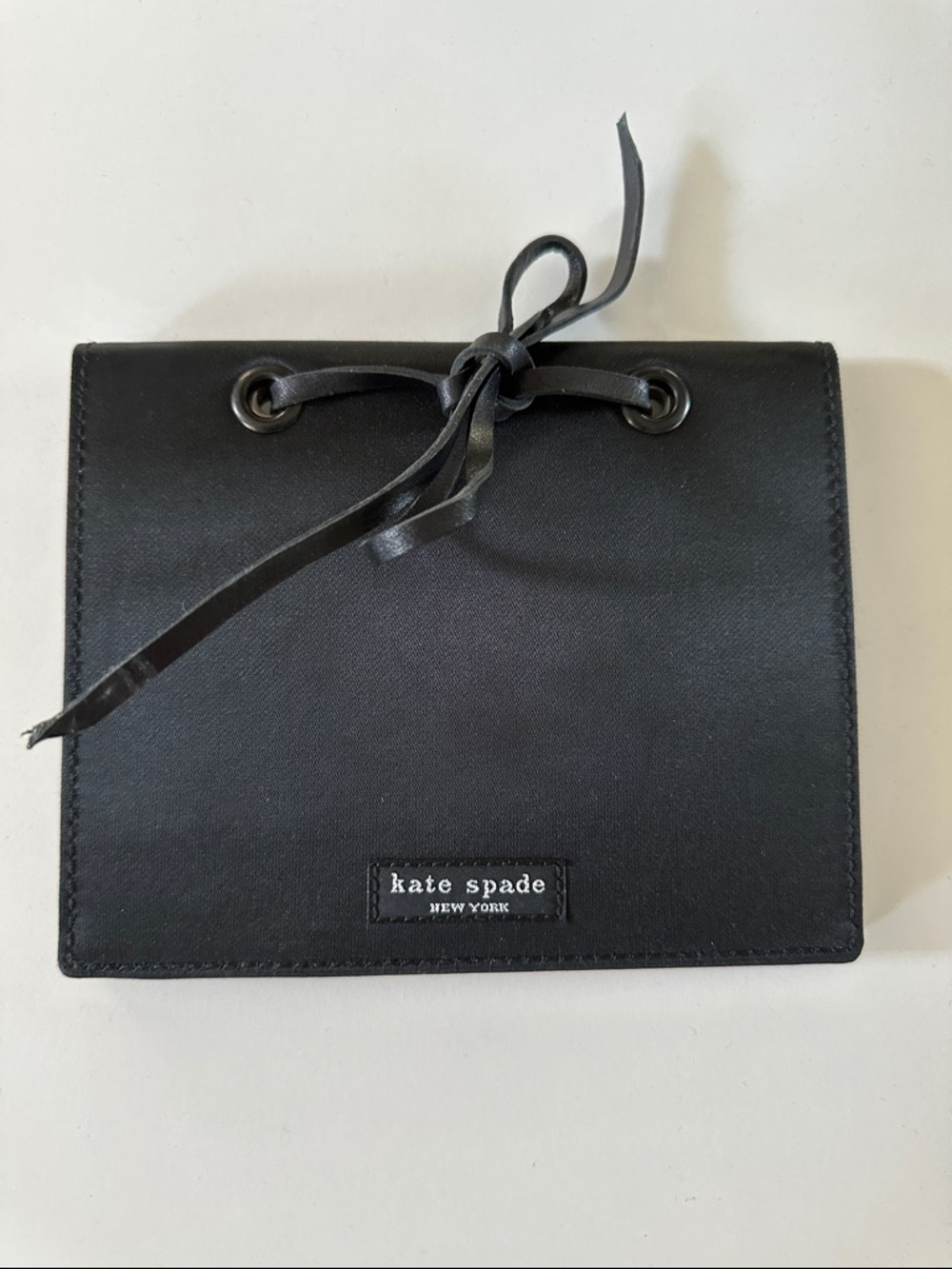 Kate Spade Black Photo Album with Leather Bow Accent